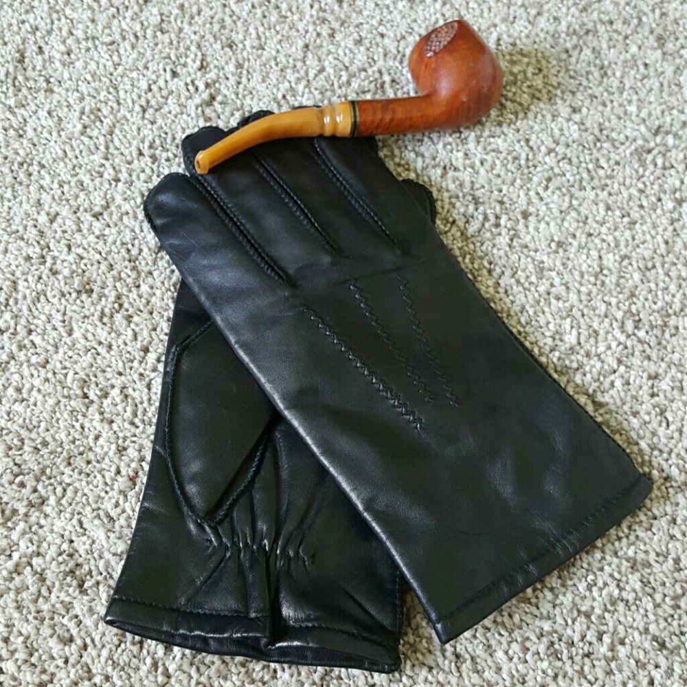 Fownes men black gloves New size XL